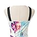 Flymall Flora Print Halter Neck Fit and Flare Dress Mini Dress (CN M)