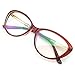 PenSee Womens Oval Cat Eye Retro Eyeglasses Frame Clear Lens Glasses (Red)
