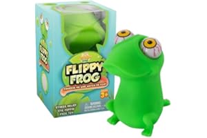 IPIDIPI TOYS Flippy Frog Squishy Eye Popping, Stocking Stuffers, Squeeze Fidget Toy Stress Relief, Sensory Play, Ideal for ADHD and Autism, Funny Stress Ball Gift for Boys and Girls