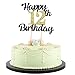 LVEUD happy birthday cake topper Black Font Golden Numbers 12th birthday happy Cake Topper -Birthday Party Decorations (12th)