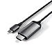 Satechi Aluminum USB C to HDMI Cable 4K @ 60Hz – USB C to HDMI Capable – Compatible with iMac Pro, iMac, Mac mini, MacBook Pro/Air, Windows, PC, Laptop and More - Space Gray