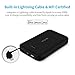 OLALA [Apple MFi Certified] S100-i 13000mAh Portable Charger Power Bank with Built-in Lightning Cable Dual Output for iPhone X, iPhone 8, iPhone 8 Plus, iPad, Samsung - Black