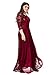 ESPRLIA Women's Plus Size Floral Lace 3/4 Sleeve Wedding Maxi Dress (3X, Wine)