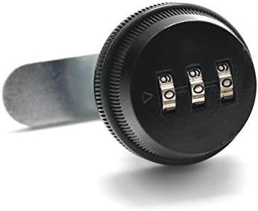 Rarelock Set Your Own Combination Cam Cabinet Lock 3 Digit Code Black for Storage Box, Cabinets, Metal Non-metal Doors