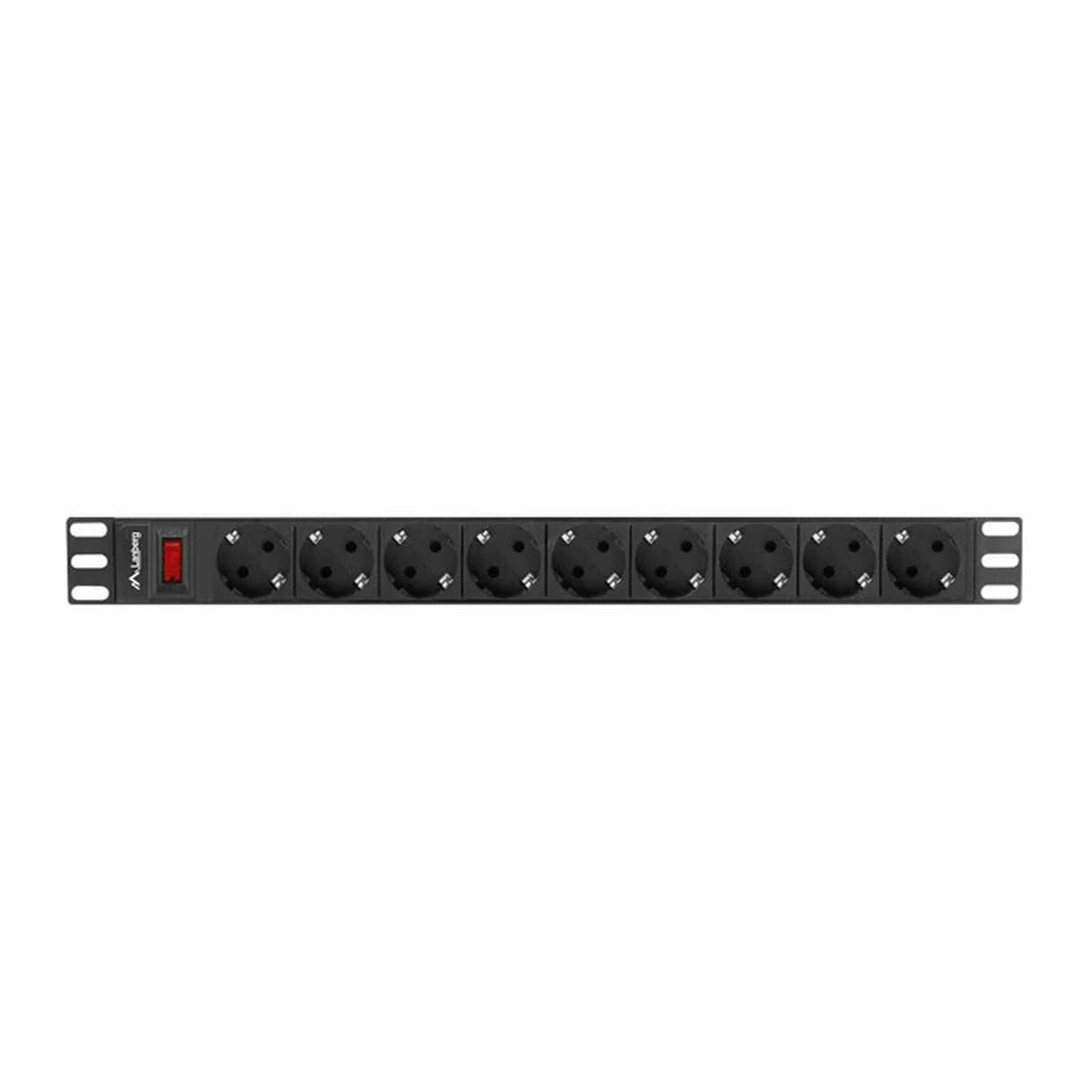 LANBERG Regleta Rack PDU 19 1U 16A 9 Schuko 3M