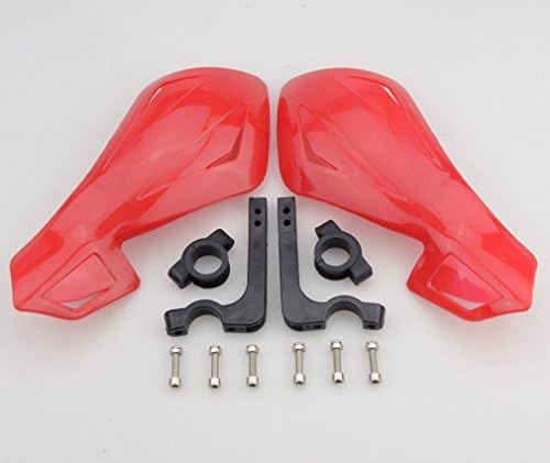 ZEWAN Universal 7/8" Handlebar Grip Protector Dirtbike ATV Motorcycle Bar Hand Guards Handguard (Red)