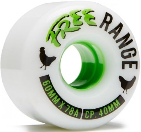 FreeWheel Co. Free Range 60mm 78a White Longboard Skateboard Wheels 2017