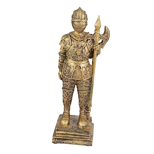 FAVOMOTO Rome Soldier Model Resin Craft Table Soldier Toy Golden Military Decor Figurine