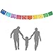 Neumx 2 Pack Mexican Banner Multi- Colored Papel Picado Party Garland Decorations 19 Feet Long & 10 Plastic Panels Each Banner