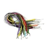Rockin Beads 24 Organza Ribbon with Waxen Cord Necklaces Lobster Clasp Mixed Colors 17 Inch