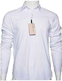 Burberry Brit Men's White Henry Trim Fit Stretch Cotton Logo Sport Shirt (M)
