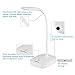 Brivation Dimmable LED Desk Lamp, 3 Dimming Levels, Eye-Care, Touch Sensitive, USB Charge/4AA Batteries Table Lamp, Office Lamp, Reading Lamps, Bedroom Lamps White