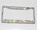 Carfond Luxury Handcrafted 14 Facets SS20 Premium Glass Crystal Diamond Stainless Steel License Plate Frame Bonus Matching Screws Caps (Luxury Crystal)