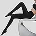 2 Pair of Womens 120 Denier Semi Opaque Solid Color Footed Pantyhose Tights, Black