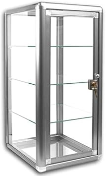 Amazon Com Vertical Glass Display Case With Anodized Aluminum