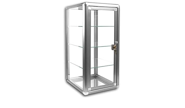 Amazon Com Vertical Glass Display Case With Anodized Aluminum