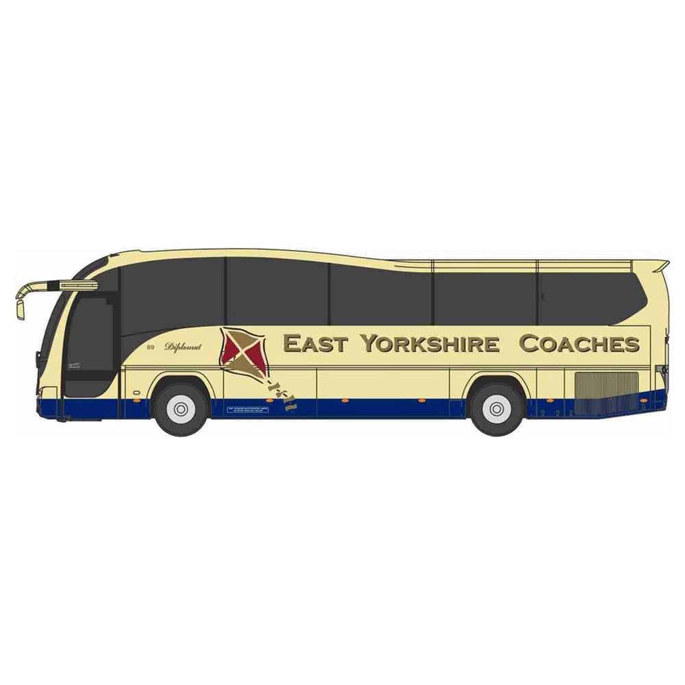 Oxford Diecast 1:148 Plaxton Elite East Yorkshire Coaches Collectable model NPE009