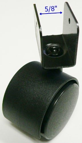 2" Caster with 5/8" u Bracket, 4-Pack, use 5/8" Wood