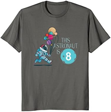 Kids 8th Birthday Boys Astronaut T-Shirt