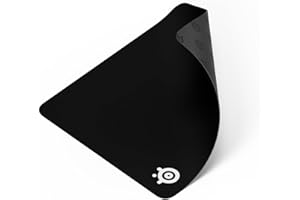 SteelSeries QcK Large Gaming Mousepad — Black — Non-Slip Silicone Rubber Base — Peak Tracking and Stability — Optimized for Gaming Sensors — 490 mm x 420 mm — FPS, MOBAs, RTS, MMO