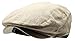 Men's Linen Flat Ivy Gatsby Summer Newsboy Hats (Khaki, SM)