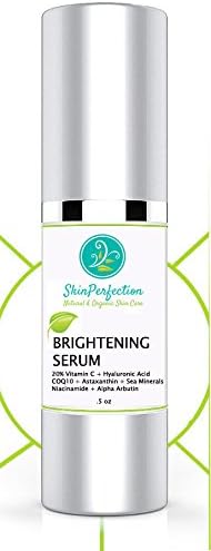 BRIGHTENING 20% VITAMIN C SERUM + Hyaluronic ACID + COQ10 + NIACINAMIDE + ASTAXANTHIN + THE BEST SKIN-LIGHTENING NATURALS FOR DRAMATIC RESULTS!
