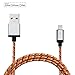 Nekteck [Apple MFi Certified] Lightning to USB Cable, Nylon Braided Charge and Sync Cord 3.3ft / 1m for X/ 8 6s / 6/ Plus SE 5S iPad Pro Air 2 Mini 4/3 iPod 5 iPod Nano and More - Orange