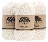 Bulky Alpaca Yarn Blend (Weight #5) Bulky, Chunky Skeins - Set of 3 SKEINS - 164 Yards Total - 150 Grams - 5.28 Ounces Total