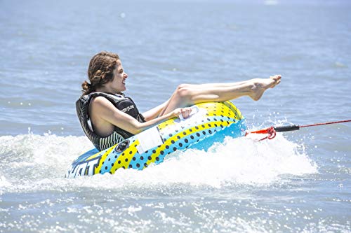 Big Sky Hypershot Towable Tube for 1 Person - Roomy, Durable Boating Tubes for Lake, Beach, River, Snow - Fun Watersports Towables - Quick Inflation and Deflation - One Person Boat Toys and Floats