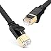 UGREEN Ethernet Cable Cat7 RJ45 Network Patch Cable Flat 10 Gigabit 600Mhz LAN Wire Cable Cord Shielded for Modem, Router, PC, Mac, Laptop, PS2, PS3, PS4, Xbox, and Xbox 360 Black (3FT) primary