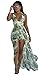 Women's V Neck Halter Floral Maxi Dress Overlay Romper Jumpsuit Playsuit 2XL