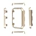 Fashion Metal Case with Bling Crystal Diamonds Plate Protective Cover Ultra Thin Bumper Compatible Watch 38mm/42mm Series 1/2/3（Best 3D Bling Gift for Your iWatch (Gold, 38 mm)