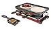 Swissmar Classic 8-Person Raclette Party Grill with Reversible Cast Iron Grill Plate/Crepe Top, Indoor Electric Raclette Grill & Griller - Red