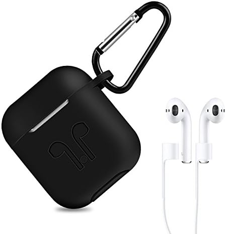 AirPods Case Airpods Protective Silicone Cover With Anti-lost Silicone Airpods Strap for Apple Airpods Charging Shock proof Case (Blank)