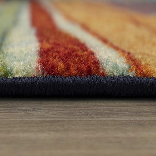 Mohawk Home Rainbow Stripe 5' x 8' Area Rug Multicolor Perfect for