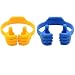 Honsky Thumbs-up Cell Phone Stands, Tablet Display Stands, Cellphone Holder, Mobile Smartphone Mount Cradle for Desk Desktop - Universal Multi-Angle Cute, 2 Packs, Yellow, Blue primary