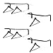 brightmaison BGT Sofia Clothes Rack Set of 4, Hanging Closet Organizer Adjustable & Wall Mount Clothes Rail Laundry Organizer Steel, Black