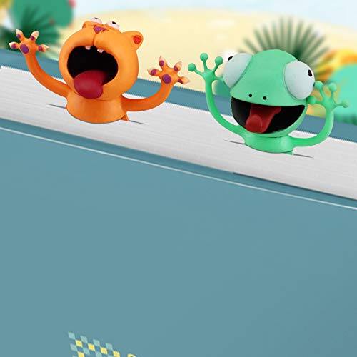 Wacky Bookmarks,3D Cartoon Bookmark Funny and Original Bookmark,Boys and Grils Cute Bookmarks(2Pcs)