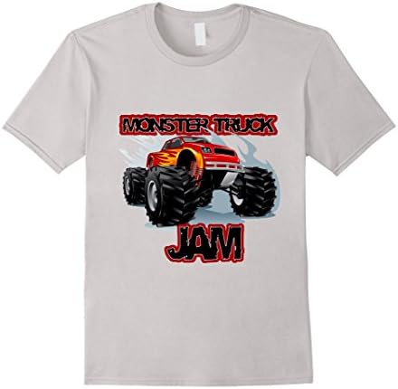 Men's Monster Truck Jam T-Shirt for boys 2XL Silver