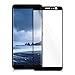 kalibri Tempered Glass Screen Protector - Curved Display Film Compatible with HTC U11+ / U11 Plus - Black Frame