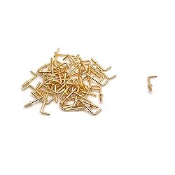 Geesatis 1 Inch Set of 100 Plated Copper Hook L