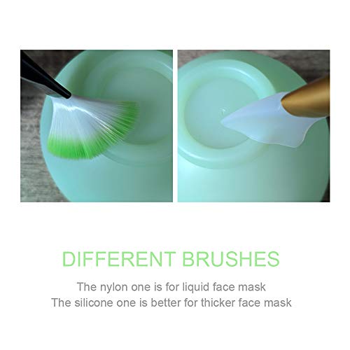 HUNIQOTEK Face Mask Mixing Bowl Set Silicone Skin Care Kit Facemask Brush Spray Bottle Cleaner Spatula Pack of 14 - Image 4