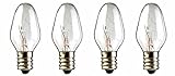 4-Pack 15 Watt Bulbs for Scentsy Plug-in Nightlight Warmer Wax Diffuser, 15W 120 Volt
