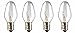 4-Pack 15 Watt Bulbs for Scentsy Plug-in Nightlight Warmer and Scented Wax Diffuser, 15W 120 Volt