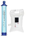 Lifestraw Personal Water Filter with LuminAID PackLite 16 Inflatable Solar Light Combo Pack