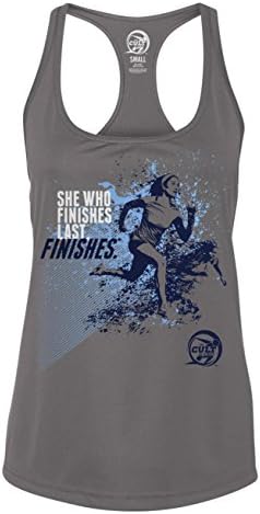 Cult of Fitness Women's "She Who Finishes" Moisture-Wicking Tank Top - Sport Graphite, Medium