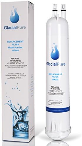 Glacial Pure Refrigerator Water Filter Replacement for 4396841, 4396710, Filter 3, EDR3RXD1, Kenmore 46-9030 1-Pack