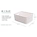 BINO T-Weave Woven Plastic Storage Basket, Small (White)