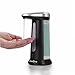 GooQee Automatic Touchless Countertop Liquid Soap Dispenser with IR Sensor - Remain Visible Window - Waterproof Base for Kitchen Bathroom Sanitizer Shampoo Lotion – Chime Optional (Black 12oz/340ml)