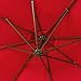 FLAME&SHADE 10 ft Offset Cantilever Outdoor Patio Umbrella - Red